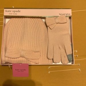 Hat and gloves pink brand new never worn